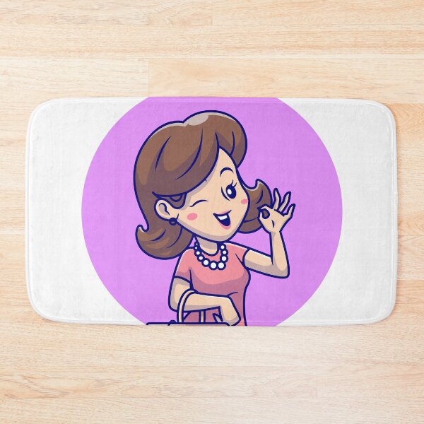 Item preview, Retail Therapy: Cute Woman Shopping Cartoon designed and sold by hjian8219.