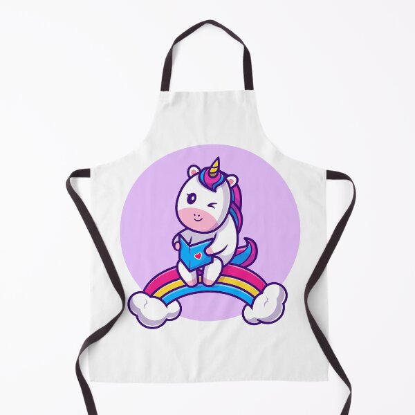 Item preview, Enchanted Reading: Cute Unicorn on Rainbow designed and sold by hjian8219.