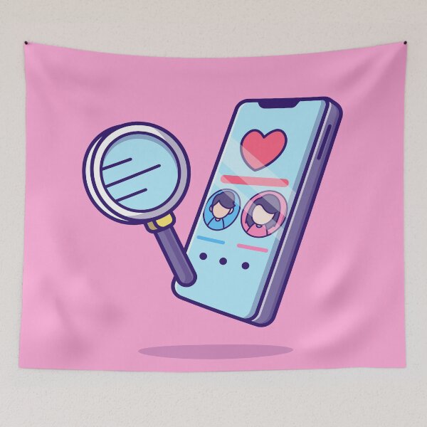 Item preview, Love Connections: Dating App Mobile Phone Cartoon designed and sold by hjian8219.