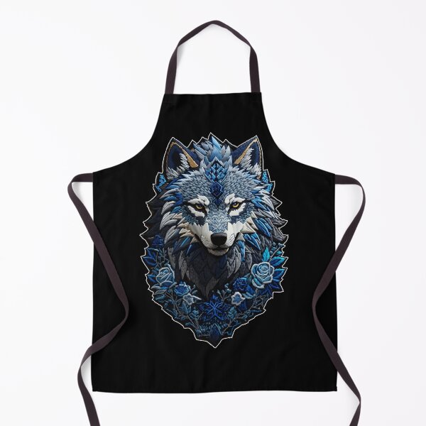 Item preview, Winter Blue Wolf with Blue Roses designed and sold by Kai Multiverse.