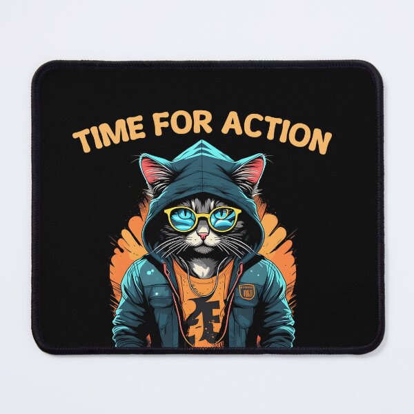 Item preview, Cool Cat Wear Hoodie Jacket and Eyeglass - Time For Action designed and sold by Studio-Pixel.