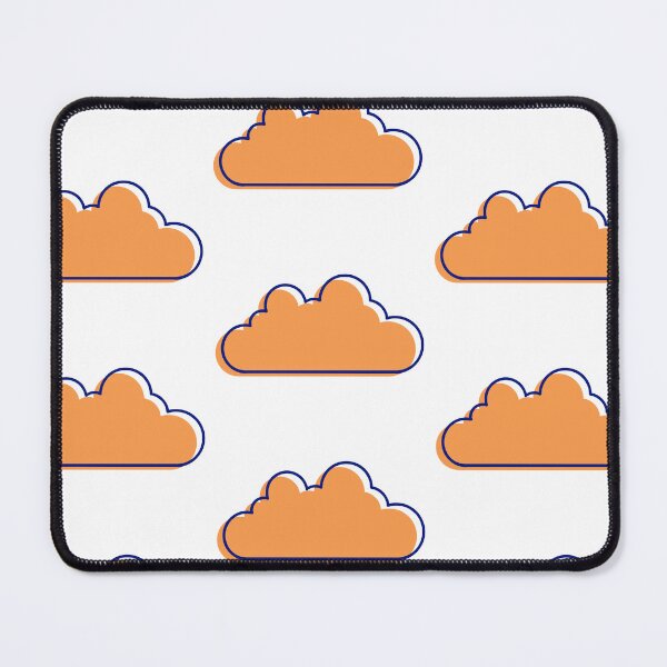 Item preview, Orange and Blue Cloud Line Art designed and sold by Allie Rockhill.