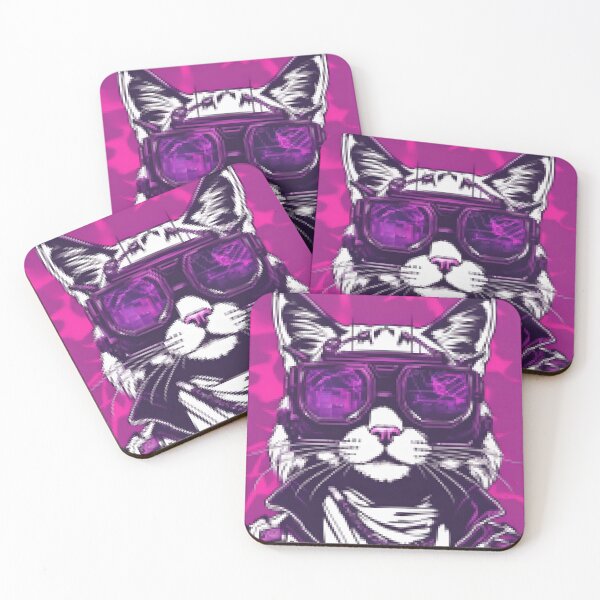 Item preview, Pixelated cool cat designed and sold by uglitangelo.
