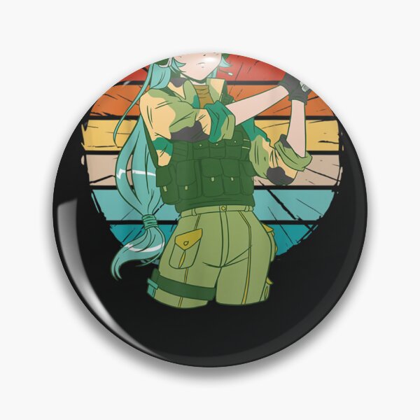 Item preview, Vintage cool anime girl in an army uniform holding a gun designed and sold by UtHuynh.