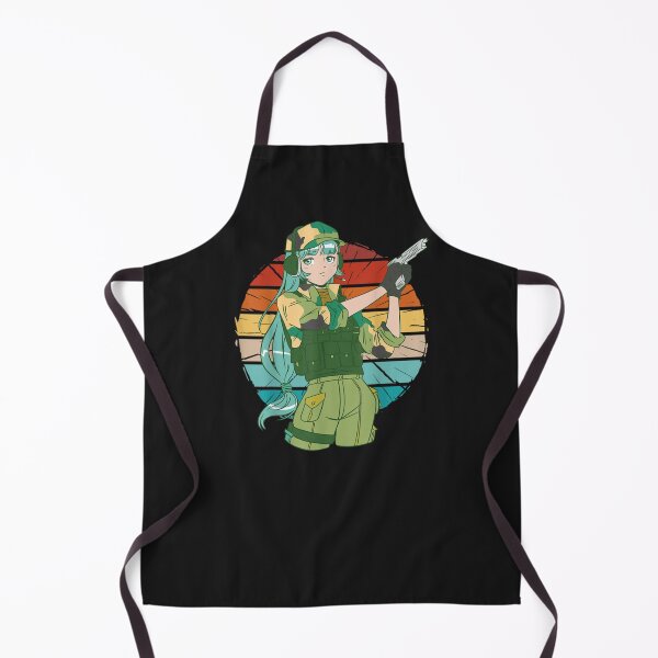 Item preview, Vintage cool anime girl in an army uniform holding a gun designed and sold by UtHuynh.