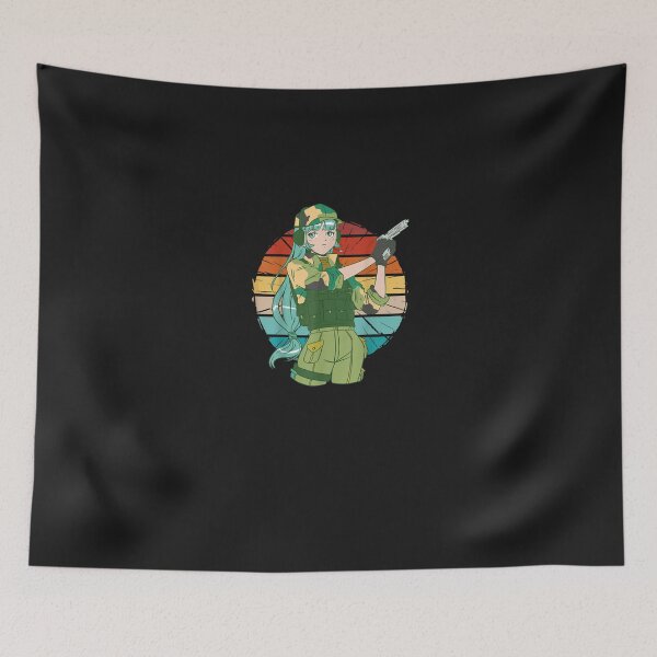 Item preview, Vintage cool anime girl in an army uniform holding a gun designed and sold by UtHuynh.