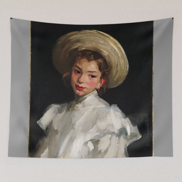 Item preview, Dutch Girl in White - Vintrage American Painting designed and sold by HistorySimple.