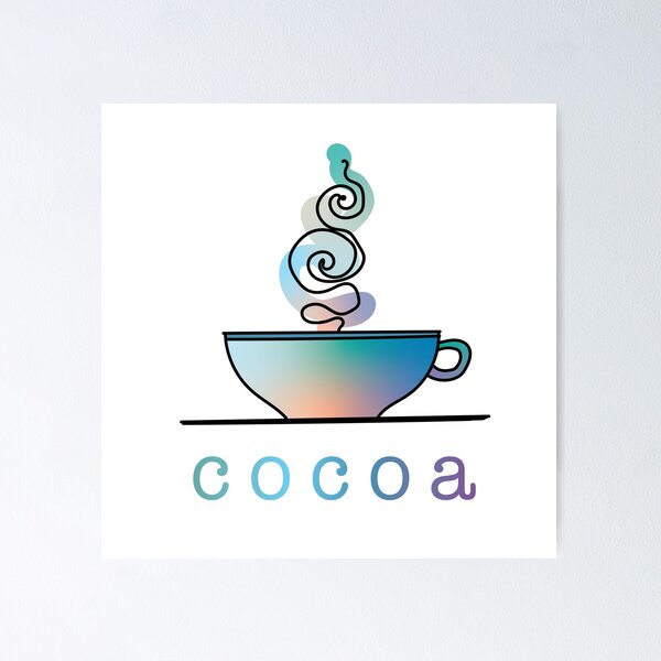 Item preview, cup of cocoa in pastel colors designed and sold by HelenDBVickers.