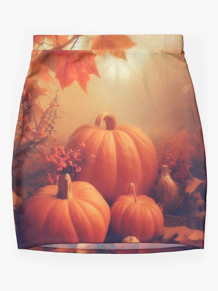 Thumbnail 3 of 4, Mini Skirt, Serenity of the Autumn Season designed and sold by 5849.
