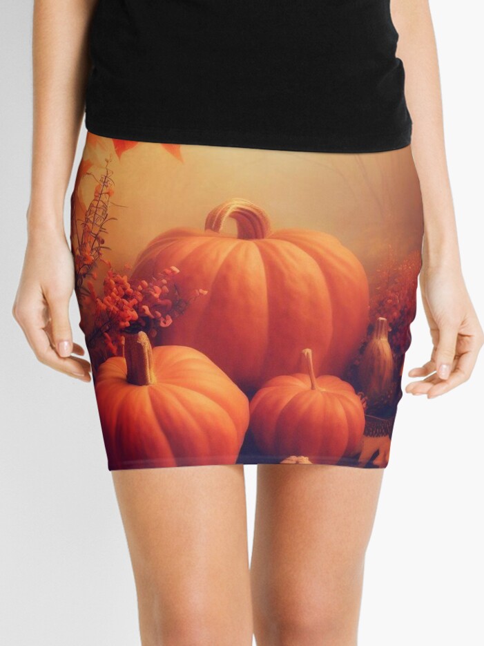 Thumbnail 1 of 4, Mini Skirt, Serenity of the Autumn Season designed and sold by 5849.