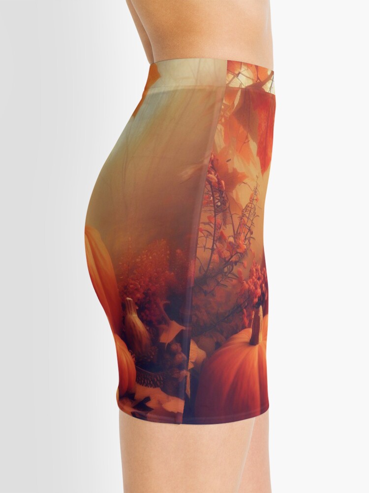 Thumbnail 2 of 4, Mini Skirt, Serenity of the Autumn Season designed and sold by 5849.