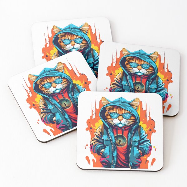 Item preview, Cool Cat Wear Hoodie Jacket and Eyeglass designed and sold by Studio-Pixel.