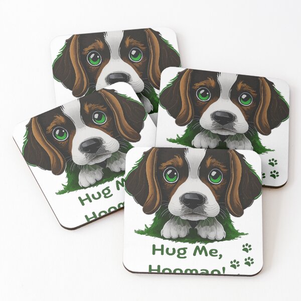 Item preview, Hug me Hooman, Adorable Puppy Hug designed and sold by tigerdevita.