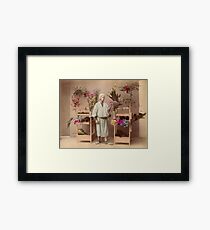 Japanese flower seller Framed Print