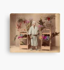 Japanese flower seller Canvas Print