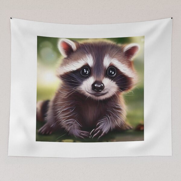 Item preview, Mapache lindo del bebé - animales lindos del bebé designed and sold by baby-animal-art.