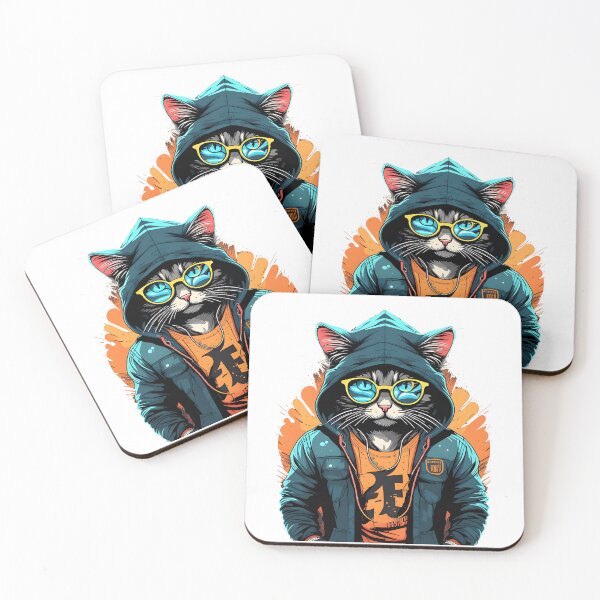 Item preview, Cool Cat Wear Hoodie Jacket and Eyeglass - Time For Action designed and sold by Studio-Pixel.