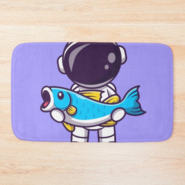 Item preview, Cosmic Catch: Cute Astronaut with Fish Cartoon designed and sold by hjian8219.