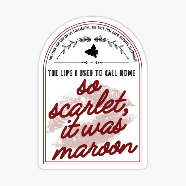 Item preview, So Scarlet It Was Maroon Lyric Art designed and sold by Parasocialite.