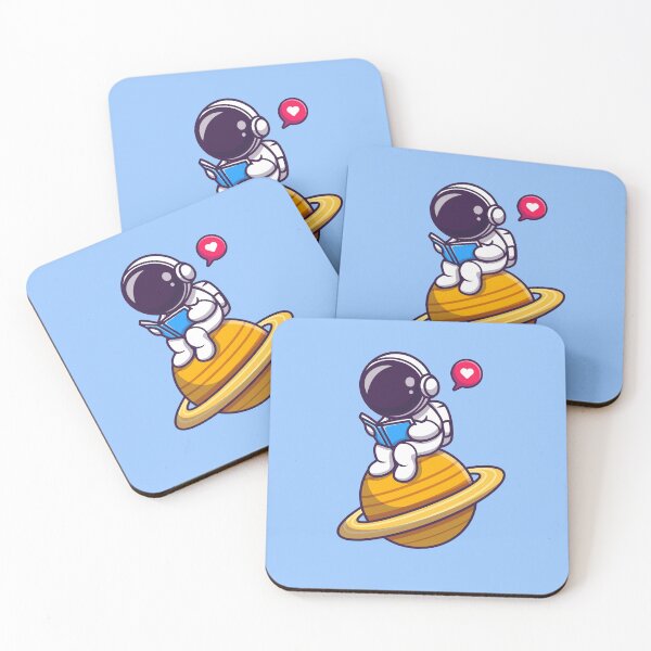 Item preview, Stellar Storytime: Cute Astronaut Reading on Planet Cartoon designed and sold by hjian8219.
