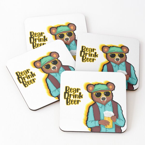 Item preview, Hipster Bear Drinks Beer designed and sold by fantasmahappy.