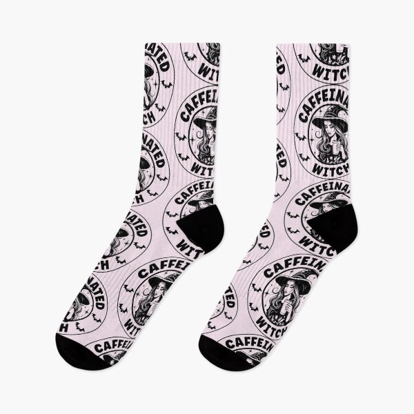 Item preview, Caffeinated Witch | Halloween Coffee Lover Witch - Light Pink designed and sold by PearlMoonGrapes.