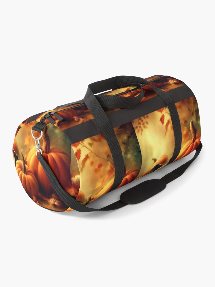 Thumbnail 1 of 3, Duffle Bag, Pumpkins and Gourds, Autumn is Here designed and sold by 5849.