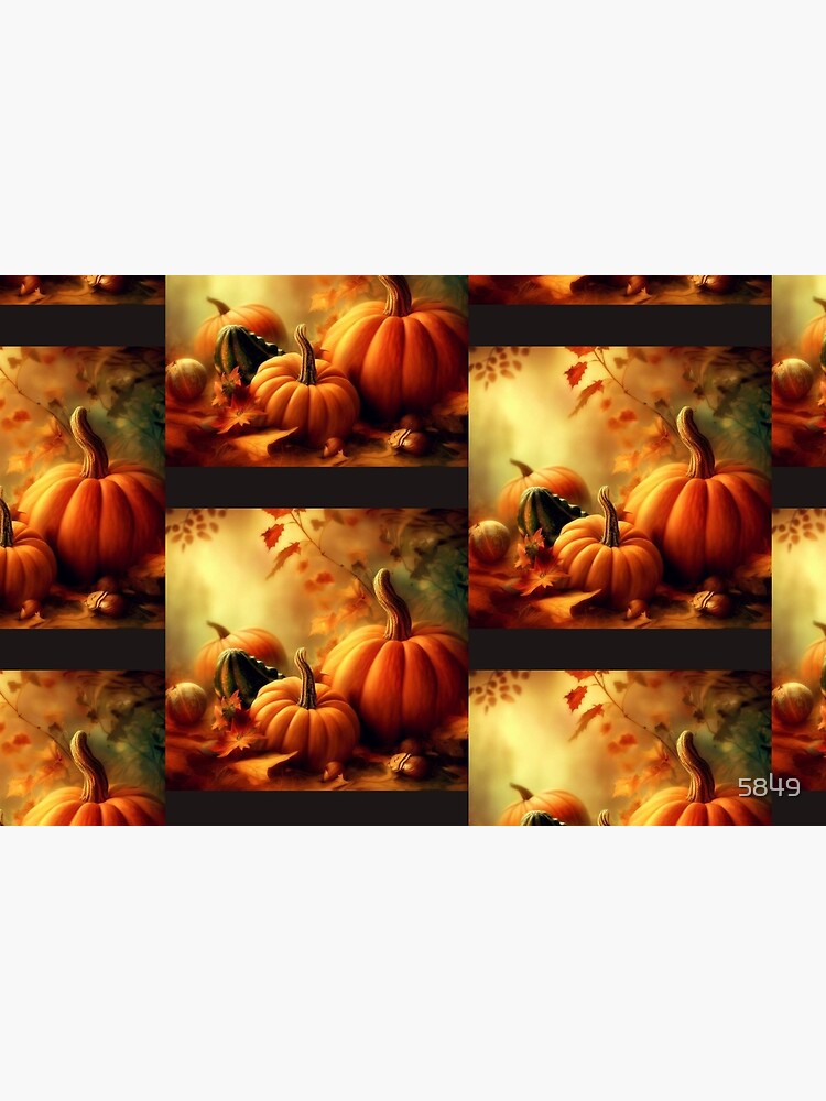 Thumbnail 6 of 6, Bath Mat, Pumpkins and Gourds, Autumn is Here designed and sold by 5849.