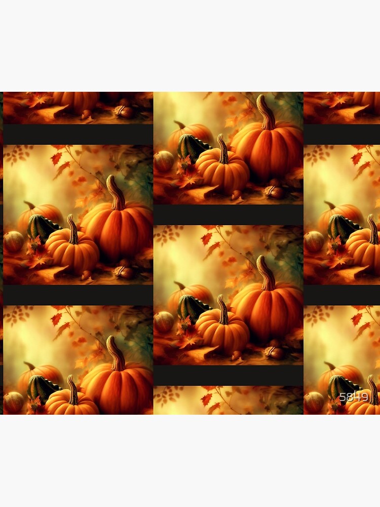 Thumbnail 5 of 5, Shower Curtain, Pumpkins and Gourds, Autumn is Here designed and sold by 5849.