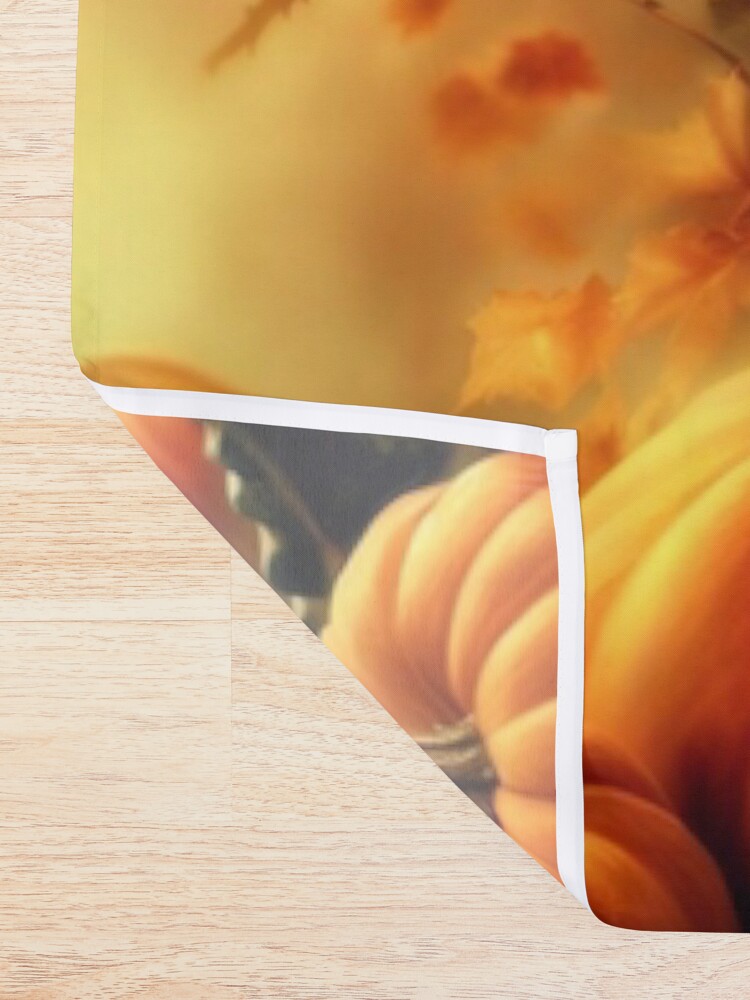 Thumbnail 2 of 5, Shower Curtain, Pumpkins and Gourds, Autumn is Here designed and sold by 5849.