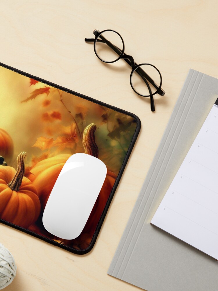 Thumbnail 3 of 5, Mouse Pad, Pumpkins and Gourds, Autumn is Here designed and sold by 5849.
