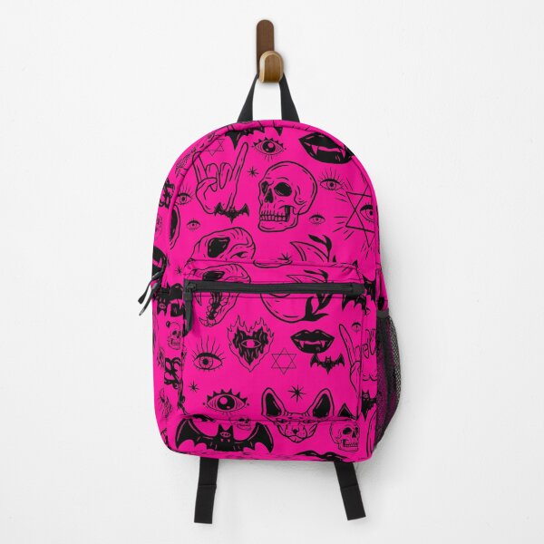 Item preview, halloween skull sphinx cat pink designed and sold by Gossip Rag.