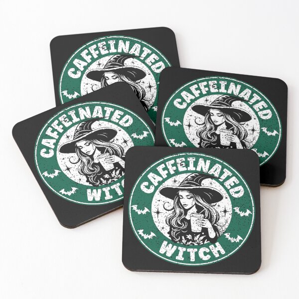 Item preview, Distressed Caffeinated Witch | Halloween Coffee Lover Witch - Black designed and sold by PearlMoonGrapes.