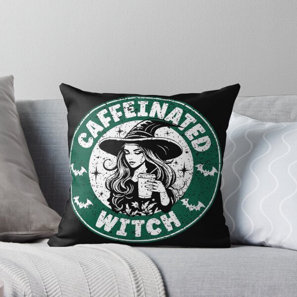 Item preview, Distressed Caffeinated Witch | Halloween Coffee Lover Witch - Black designed and sold by PearlMoonGrapes.