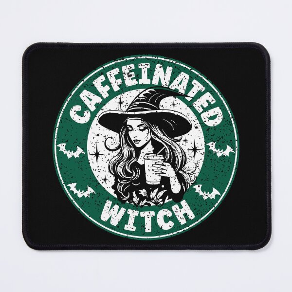 Item preview, Distressed Caffeinated Witch | Halloween Coffee Lover Witch - Black designed and sold by PearlMoonGrapes.