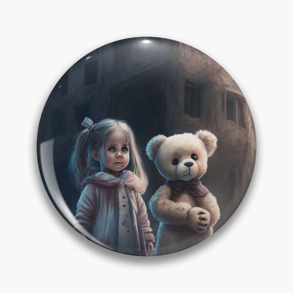 Item preview, Whispers of Yesterday: Child and Bear in Ghostly Solitude designed and sold by ChillChic.