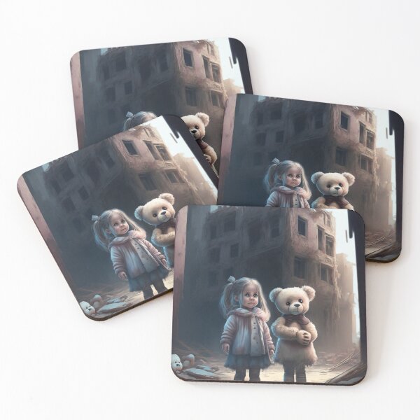 Item preview, Whispers of Yesterday: Child and Bear in Ghostly Solitude designed and sold by ChillChic.