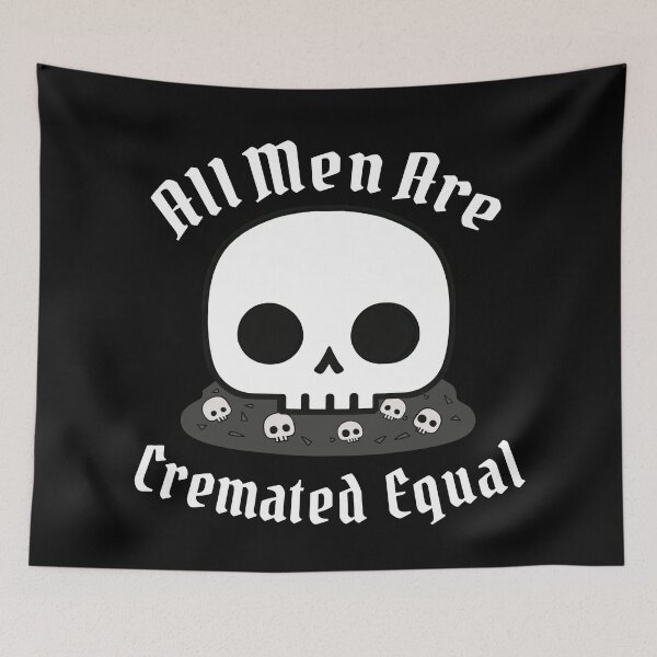 Item preview, All Men Are Cremated Equal - Goth Kawaii Skull designed and sold by NLopezArt.