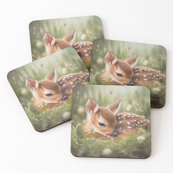 Item preview, Sleeping Deer - Cute Deer - Cute Baby Animals  designed and sold by baby-animal-art.