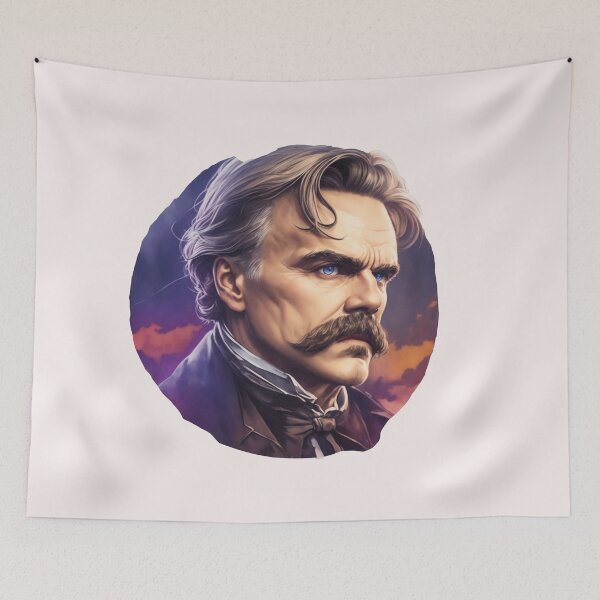 Artikelvorschau, Nietzsche Design l Stilphilosoph Friedrich Nietzsche Art Digital - AI Art entworfen und verkauft von StoicWarrior.
