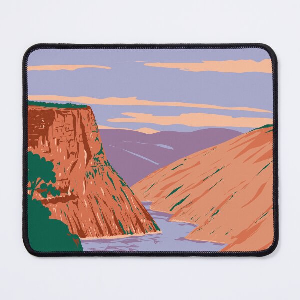 Item preview, Flaming Gorge National Recreation Area in Wyoming and Utah USA WPA Art Poster designed and sold by patrimonio.