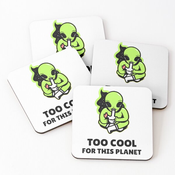 Item preview, Too cool for this planet Green Alien smoking designed and sold by Indian-summer.