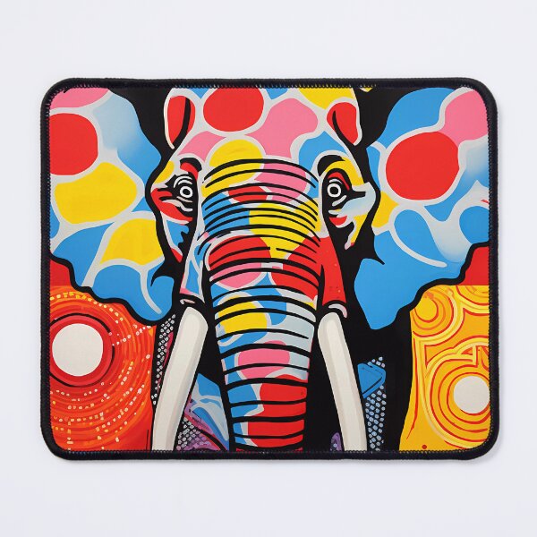 Item preview, A vibrant pop art elephant designed and sold by Cha-house.