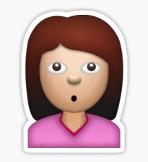 Woman Wondering Face Emoji Sticker Sticker