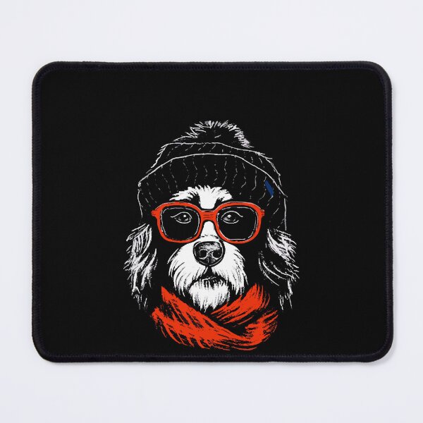 Item preview, Cool Dog in Winter Adorable Winter Hat and Glasses designed and sold by nakitavandiv.