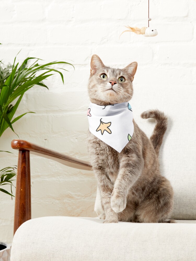 Thumbnail 3 of 6, Pet Bandana, Heartstopper leaves (White background) designed and sold by Mabel-rgz.