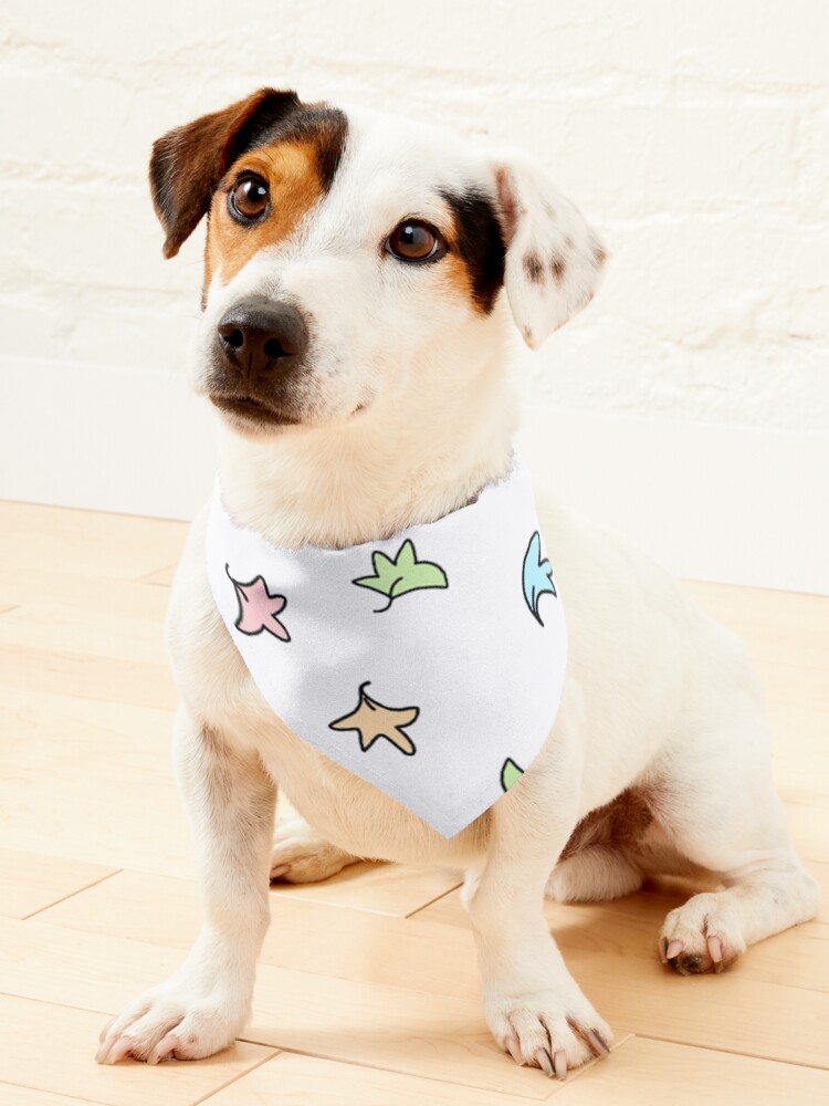 Thumbnail 1 of 6, Pet Bandana, Heartstopper leaves (White background) designed and sold by Mabel-rgz.
