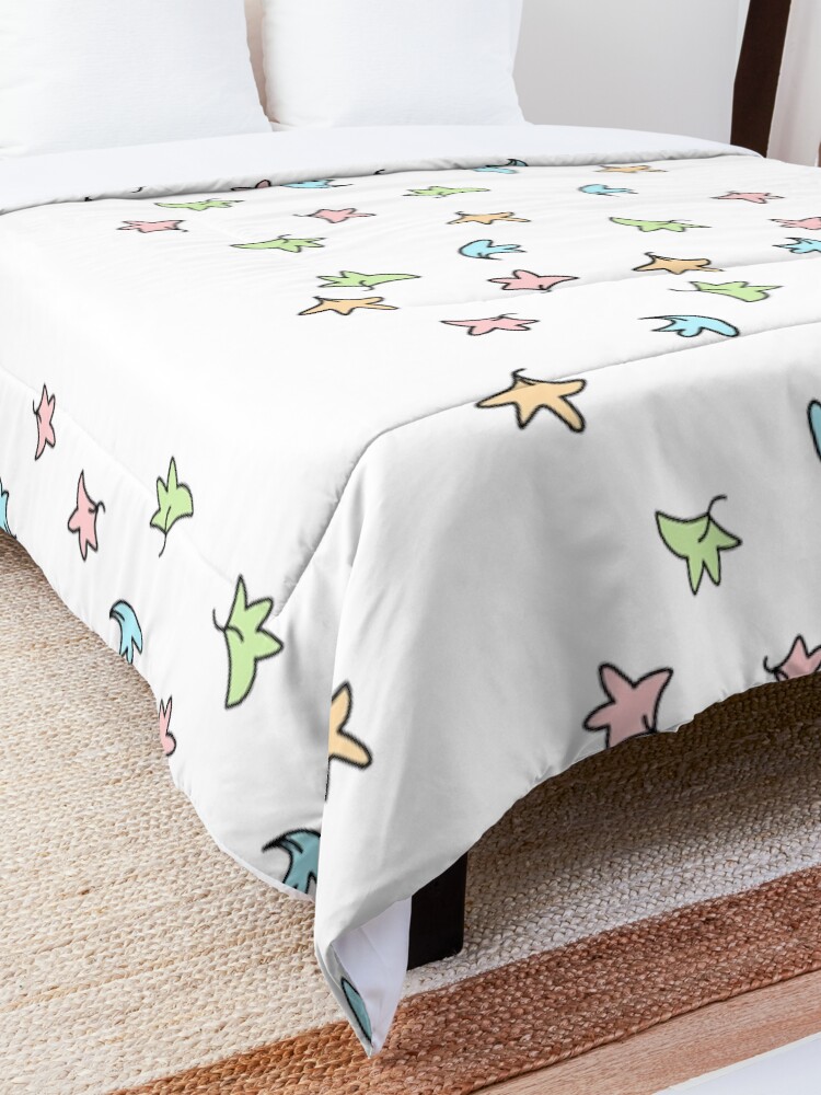 Thumbnail 5 of 6, Comforter, Heartstopper leaves (White background) designed and sold by Mabel-rgz.