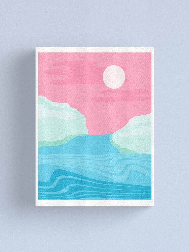 Alternate view of I Kid You Not - throwback travel poster 80s style minimal retro art decor memphis style Canvas Print