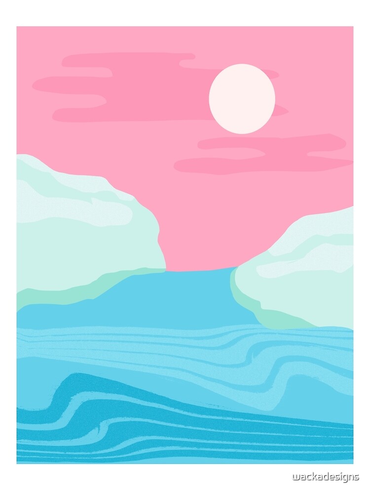 I Kid You Not - throwback travel poster 80s style minimal retro art decor memphis style by wackadesigns